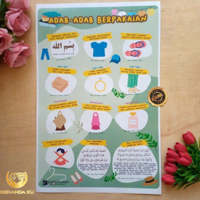 Poster Adab Berpakaian Kun Sholihan - Toko Muslim Poster Adab Berpakaian Kun Sholihan - Toko Muslim